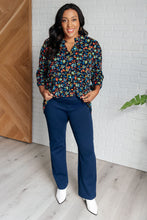 Load image into Gallery viewer, Lizzy Top in Navy and Teal Multi Floral
