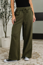 Load image into Gallery viewer, Lounge Line Wide Leg Sweats in Dark Olive
