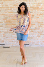 Load image into Gallery viewer, Love of My Life Flutter Sleeve Top in Denim Taupe
