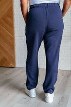 Load image into Gallery viewer, Lysa Satin Stripe Lounge Pants in Smoky Navy
