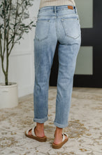 Load image into Gallery viewer, Mallory Mid Rise Bleach Wash Boyfriend Jeans
