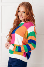 Load image into Gallery viewer, Manifesting Moment Checkered Color Block Sweater
