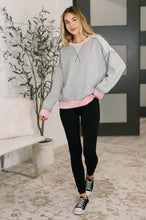 Load image into Gallery viewer, Midnight Cravings Trim Accent Pullover in Grey
