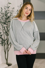 Load image into Gallery viewer, Midnight Cravings Trim Accent Pullover in Grey
