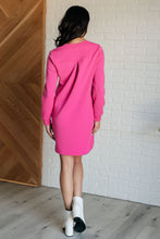 Load image into Gallery viewer, Milan Travel Shift Dress in Hot Pink
