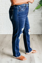 Load image into Gallery viewer, Montana High Rise Rigid Magic Distressed Straight Jeans
