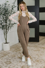 Load image into Gallery viewer, Mood Match Relaxed Spaghetti Strap Jumpsuit in Mocha
