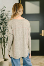 Load image into Gallery viewer, Never Been So Sure Lace Accent Henley Top in Taupe
