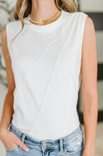 Load image into Gallery viewer, New Normal Pleat Detail Sleeveless Top in White

