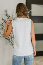 Load image into Gallery viewer, New Normal Pleat Detail Sleeveless Top in White
