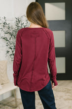 Load image into Gallery viewer, Nice to Each Other Raglan Sleeve Top in Cabernet
