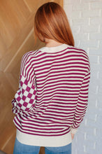 Load image into Gallery viewer, No Brainer Button Down Sweater Knit Cardigan in Magenta/Oatmeal
