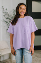 Load image into Gallery viewer, Not That complicated Textured Boxy Tee in Lavender
