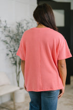 Load image into Gallery viewer, Not That complicated Textured Boxy Tee in Salmon
