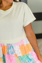 Load image into Gallery viewer, Office Associate Patchwork Print Babydoll Dress
