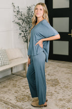 Load image into Gallery viewer, Ol' Reliable Top and Bottom Lounge Set in Dusty Blue
