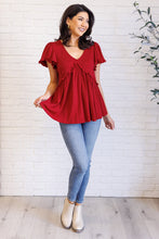 Load image into Gallery viewer, One Day Soon V-Neck Ruffle Detail Top
