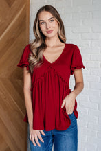 Load image into Gallery viewer, One Day Soon V-Neck Ruffle Detail Top
