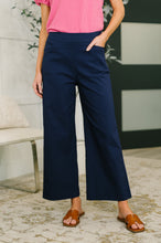 Load image into Gallery viewer, Only Pair High Waisted Wide Leg Bottoms in Navy
