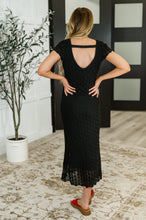 Load image into Gallery viewer, On the Town Lace Scoop Neck Dress in Black
