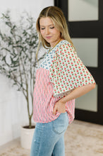 Load image into Gallery viewer, Outside Advantage Mixed Print Boho Blouse
