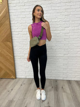 Load image into Gallery viewer, Over and Out Cropped Ribbed Tank in Lt Plum
