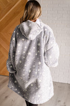 Load image into Gallery viewer, Oversized Blanket Hoodie in Grey Stars
