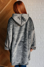 Load image into Gallery viewer, Oversized Velour Blanket Hoodie in Gray
