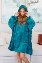 Load image into Gallery viewer, Oversized Velour Blanket Hoodie in Green
