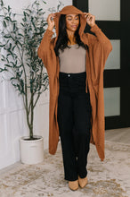 Load image into Gallery viewer, Pamper Travel Hooded Cardigan in Chestnut
