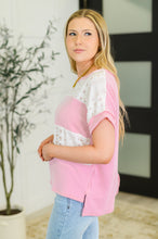 Load image into Gallery viewer, Parlour Picnic Color Block Knit Top in Pink
