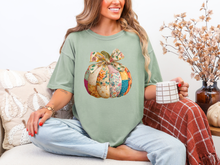 Load image into Gallery viewer, Patchwork Pumpkin Graphic Tee in Two Colors

