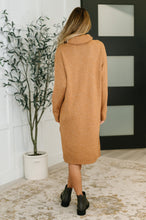 Load image into Gallery viewer, Personal Assistant Turtleneck Dress in Deep Camel

