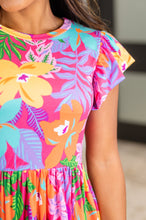 Load image into Gallery viewer, Pineapple Express Yourself Flutter Sleeve Dress
