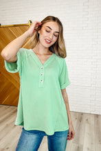 Load image into Gallery viewer, Plain and Sassy V-Neck Tee in Mint Green
