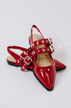 Load image into Gallery viewer, Pop of Color Pointy Toe Slip On in Red
