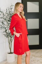 Load image into Gallery viewer, Portfolio Quarter Sleeve Dress in Red
