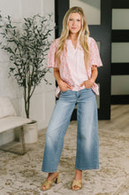 Load image into Gallery viewer, Pretty Prime Bell Sleeve Color Block Blouse
