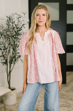 Load image into Gallery viewer, Pretty Prime Bell Sleeve Color Block Blouse
