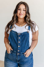 Load image into Gallery viewer, Priscilla High Rise Crop Wide Leg Denim Overalls
