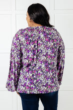 Load image into Gallery viewer, Pulled Together Ditsy Floral Bubble Sleeve Blouse
