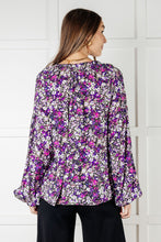 Load image into Gallery viewer, Pulled Together Ditsy Floral Bubble Sleeve Blouse
