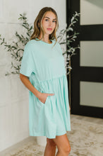 Load image into Gallery viewer, PREORDER: Relaxed Drop Shoulder Dress in Aqua
