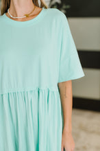 Load image into Gallery viewer, PREORDER: Relaxed Drop Shoulder Dress in Aqua
