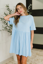 Load image into Gallery viewer, PREORDER: Relaxed Drop Shoulder Dress in Light Blue
