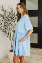 Load image into Gallery viewer, PREORDER: Relaxed Drop Shoulder Dress in Light Blue
