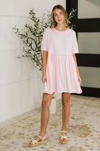 Load image into Gallery viewer, PREORDER: Relaxed Drop Shoulder Dress in Light Pink
