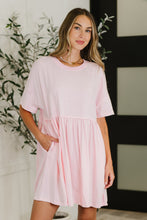 Load image into Gallery viewer, PREORDER: Relaxed Drop Shoulder Dress in Light Pink
