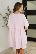 Load image into Gallery viewer, PREORDER: Relaxed Drop Shoulder Dress in Light Pink
