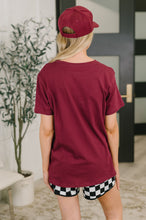 Load image into Gallery viewer, Rest Assured Basic Relaxed Tee in Cabernet
